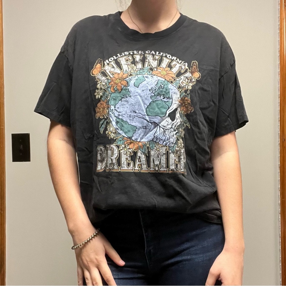 Hollister Black Cotton Tee